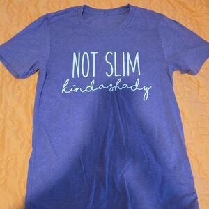 Not Slim Kinda Shady Purple T-Shirt Unisex Small